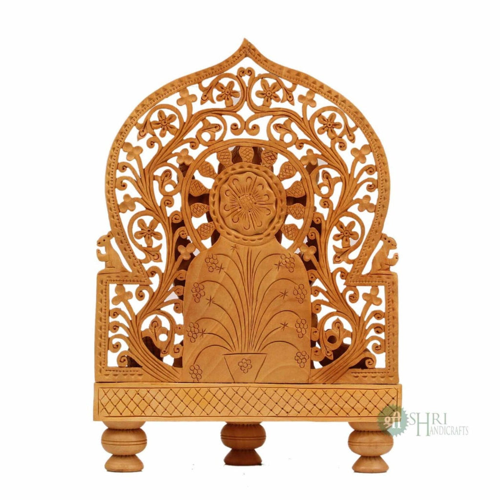 10 Inch Wooden Ganesha Sitting on Base