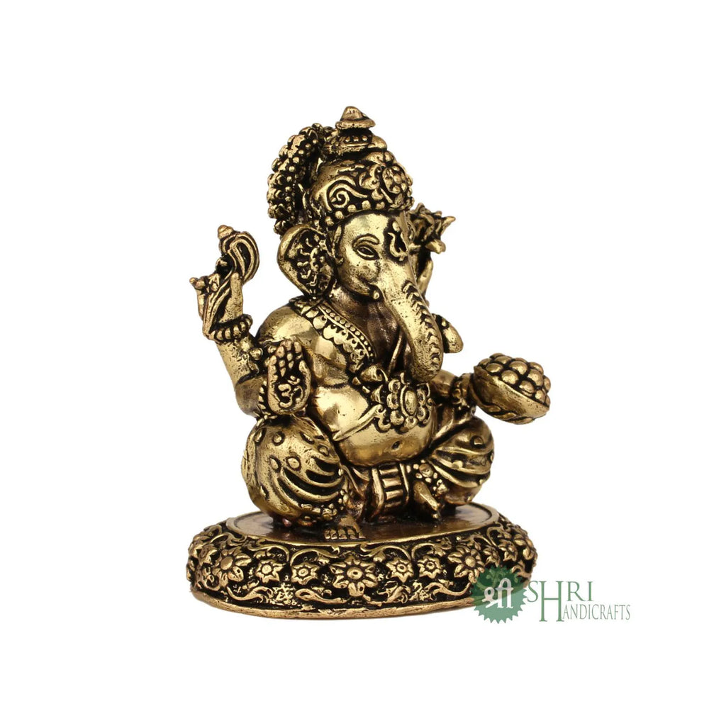 3 Inch Brass Ganesh Idol