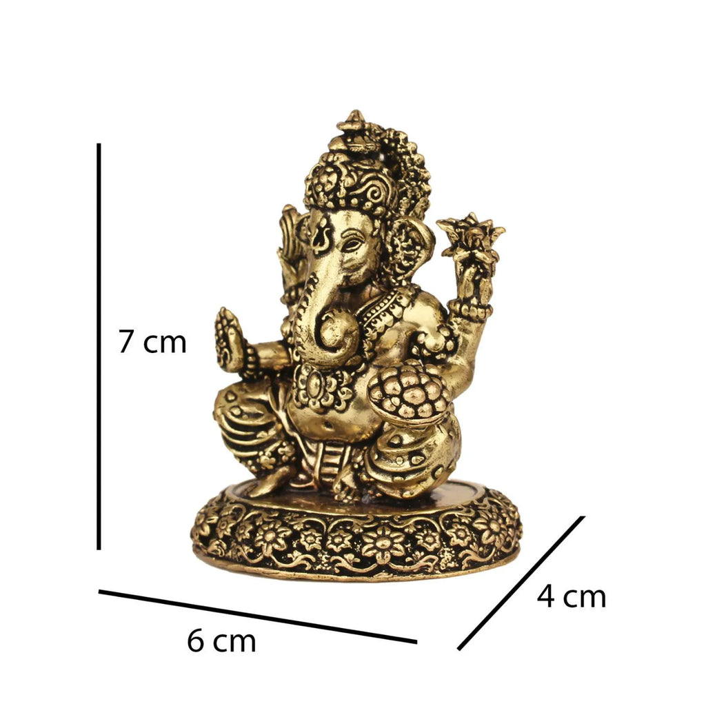 3 Inch Brass Ganesh Idol