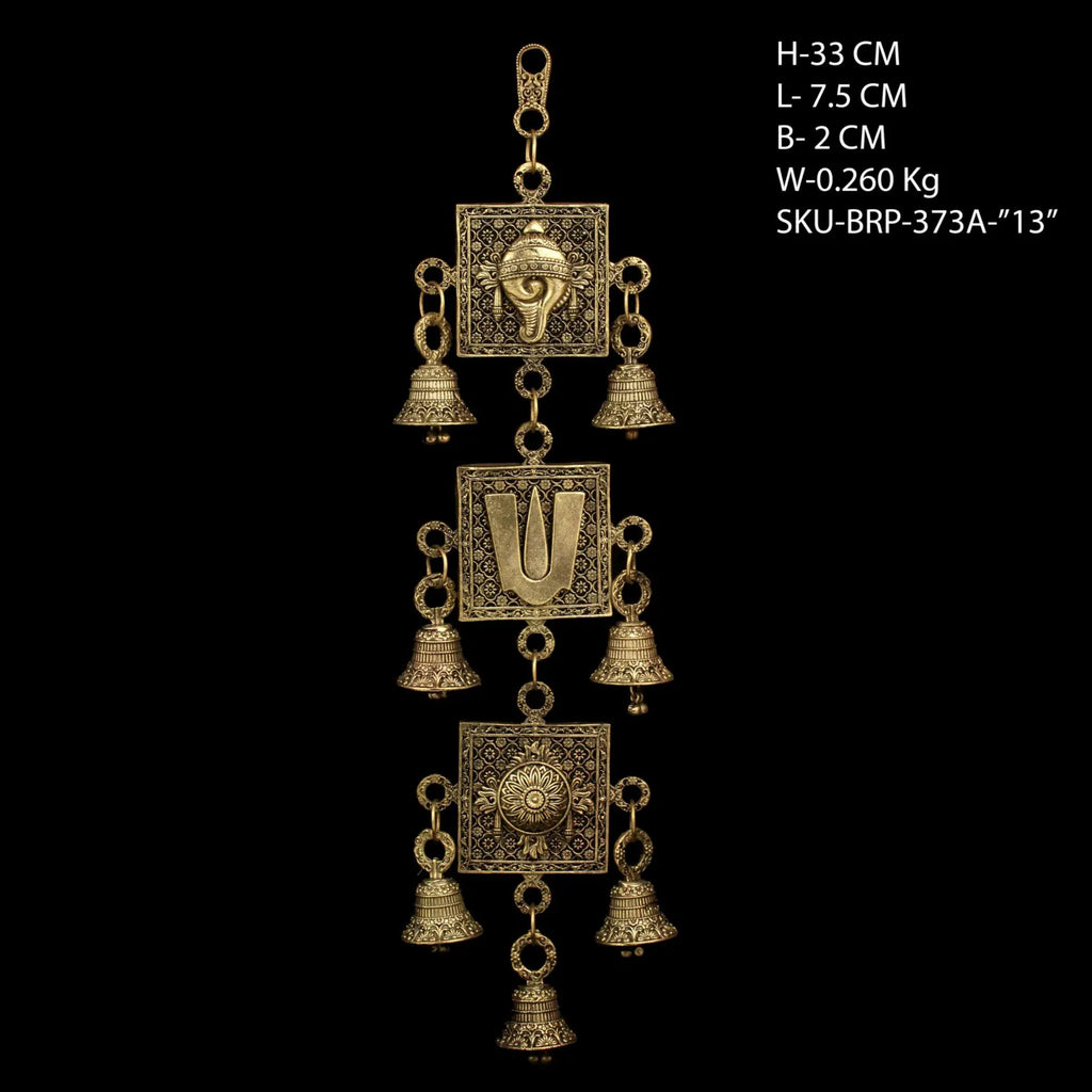 Premium Brass Shanku Chakra Namam Wall Hanging