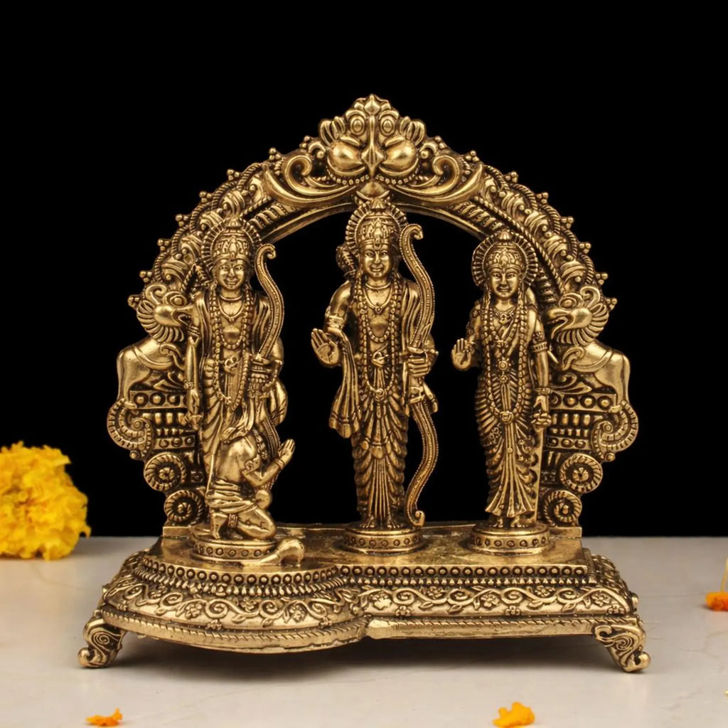 5 Inch Brass Ram Darbar Idol (290 g)