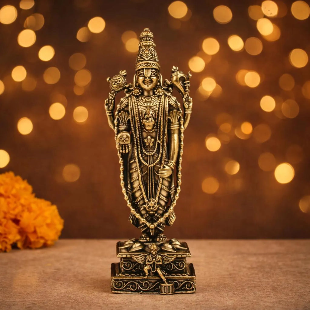 4 Inch Brass Tirupati Standing Idol (120 g)