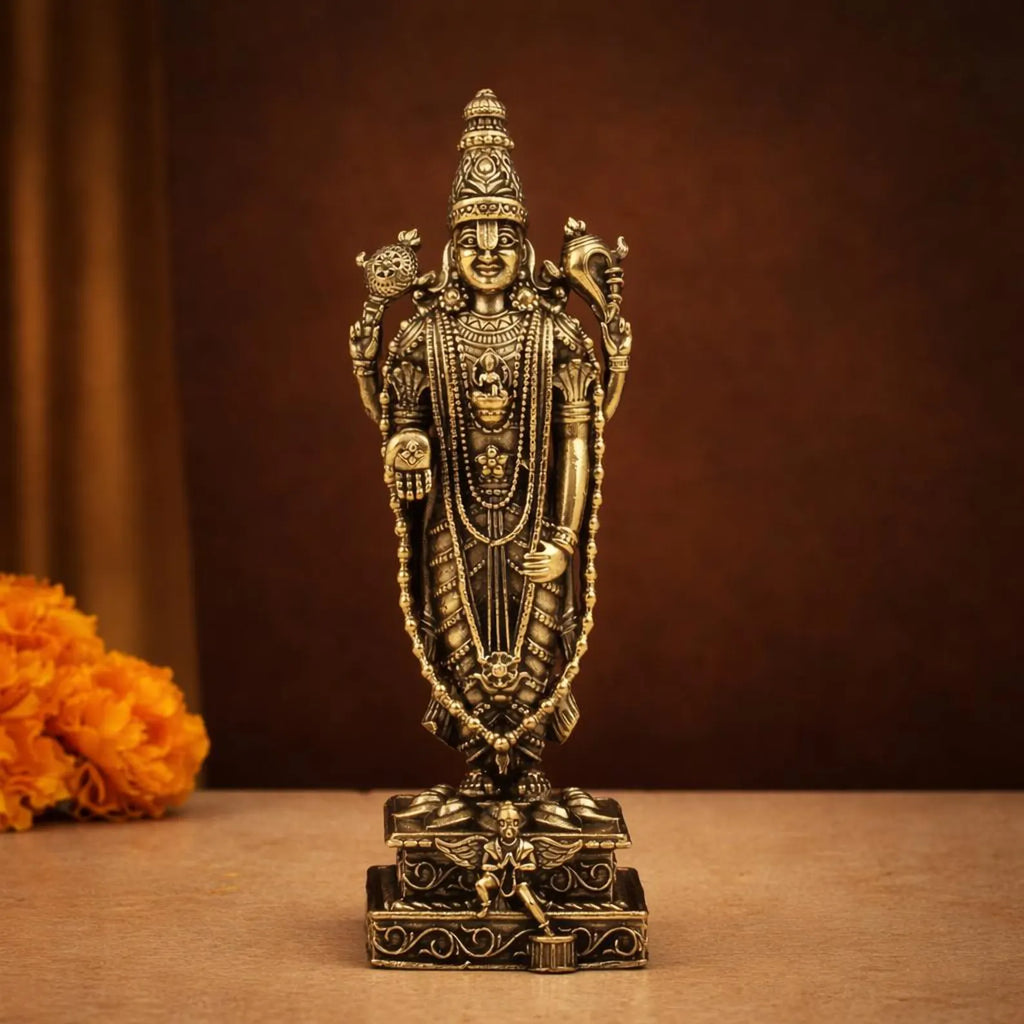 4 Inch Brass Tirupati Standing Idol (120 g)