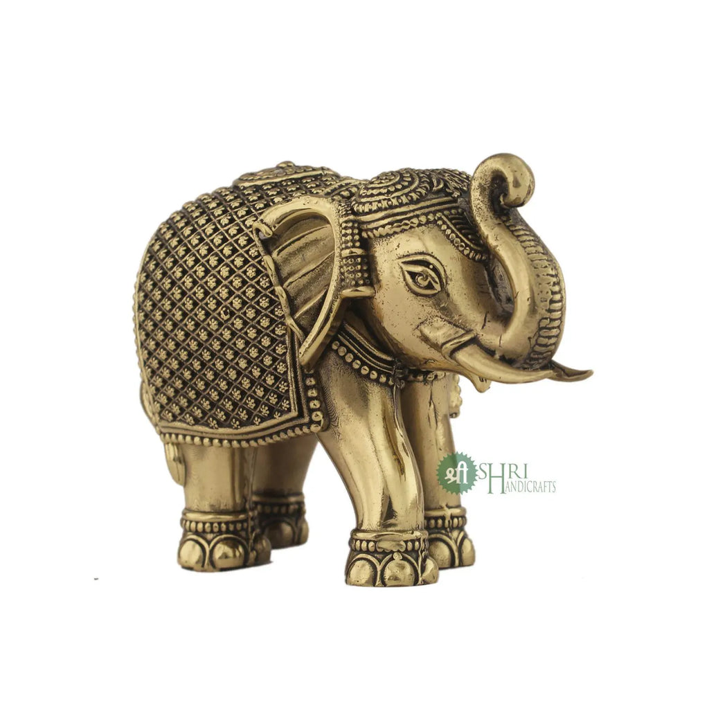 2 Inch Brass Elephant Figurine