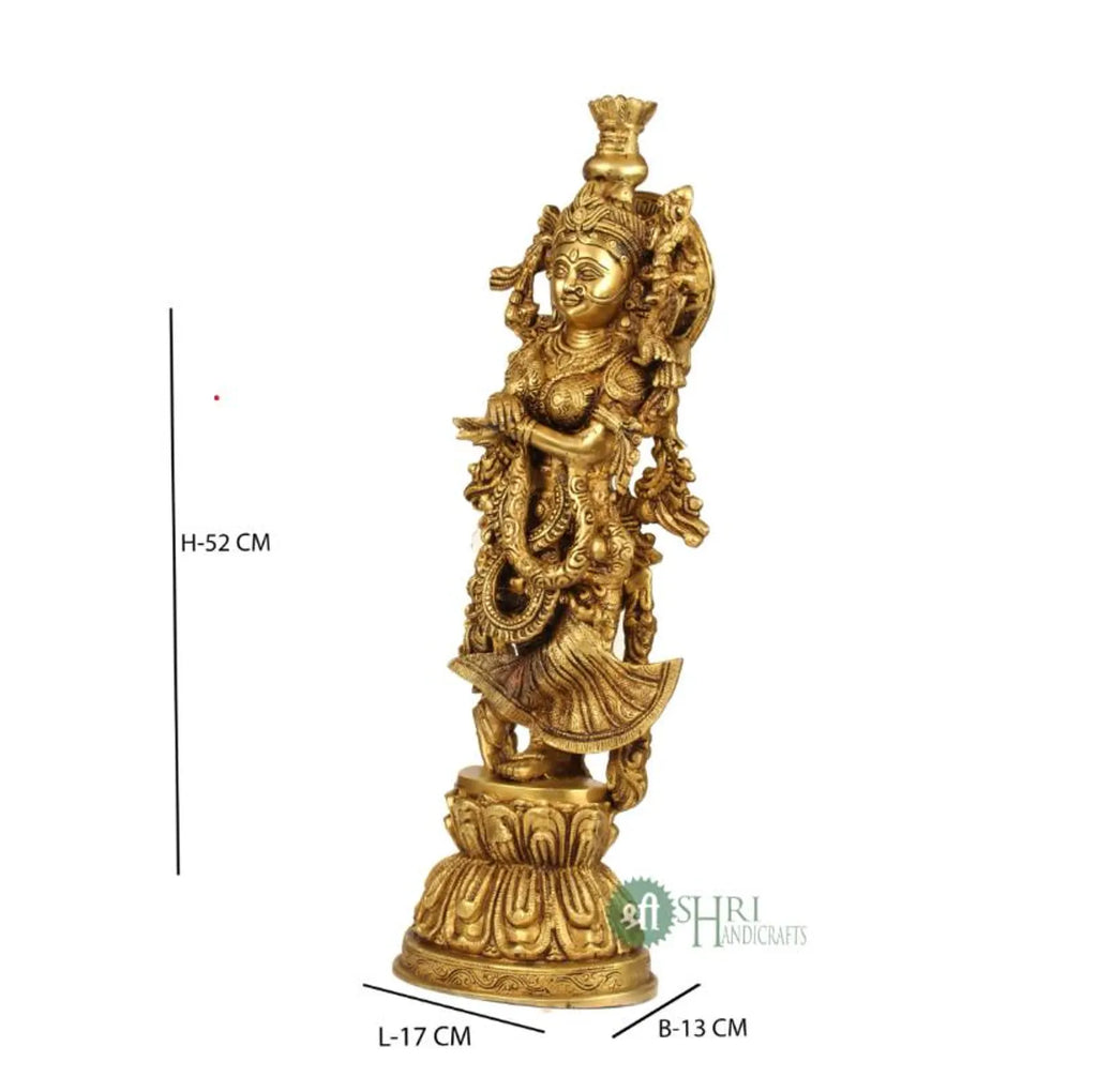 20 Inch Brass Radha Idol