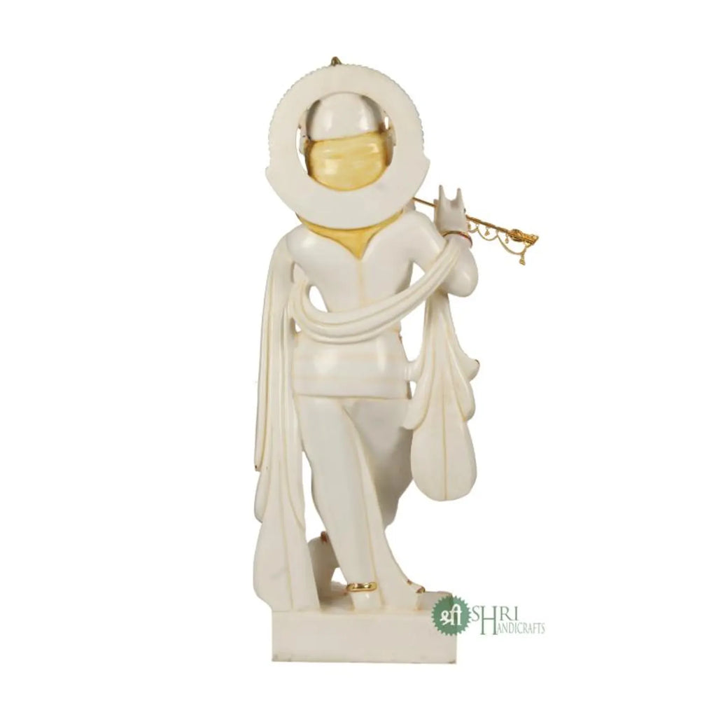 30 Inch Krishna with Flute in Marble Dust