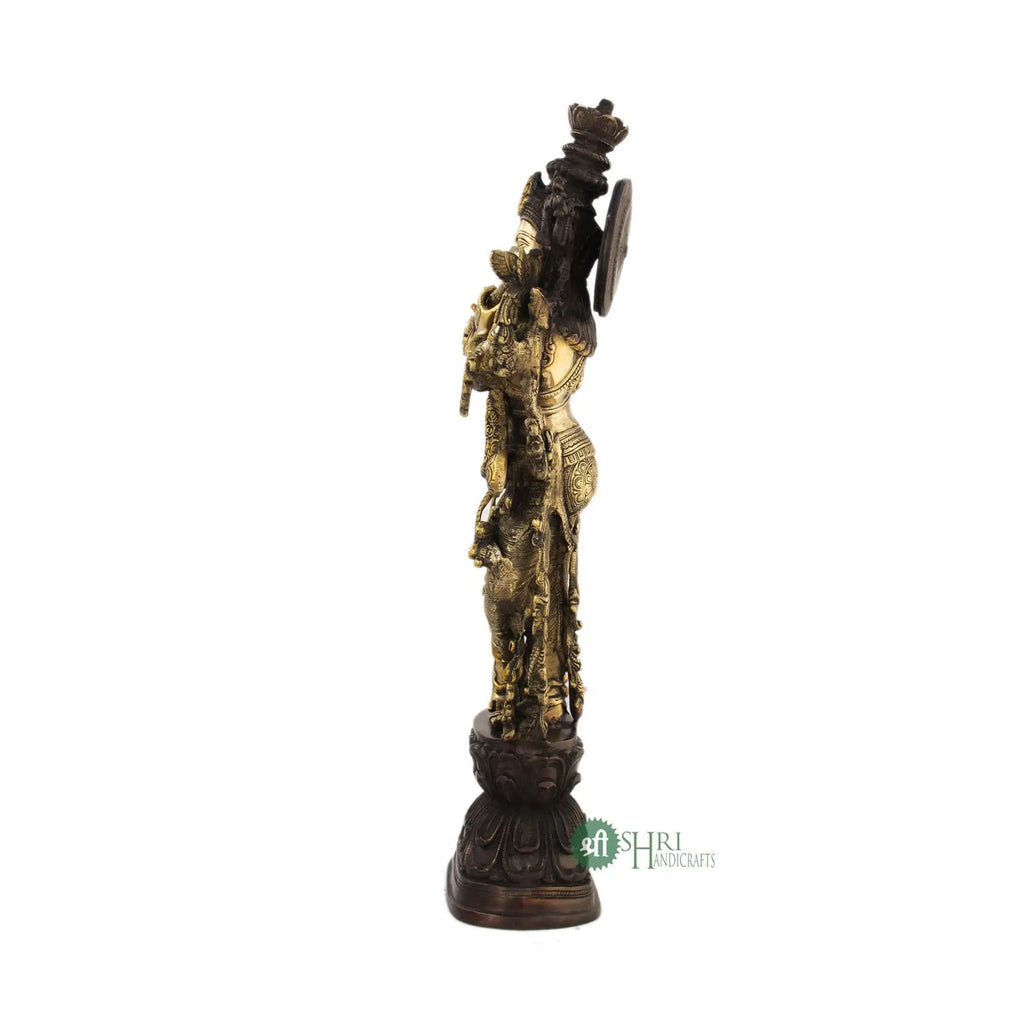 29 Inch Brass Lord Krishna Statue