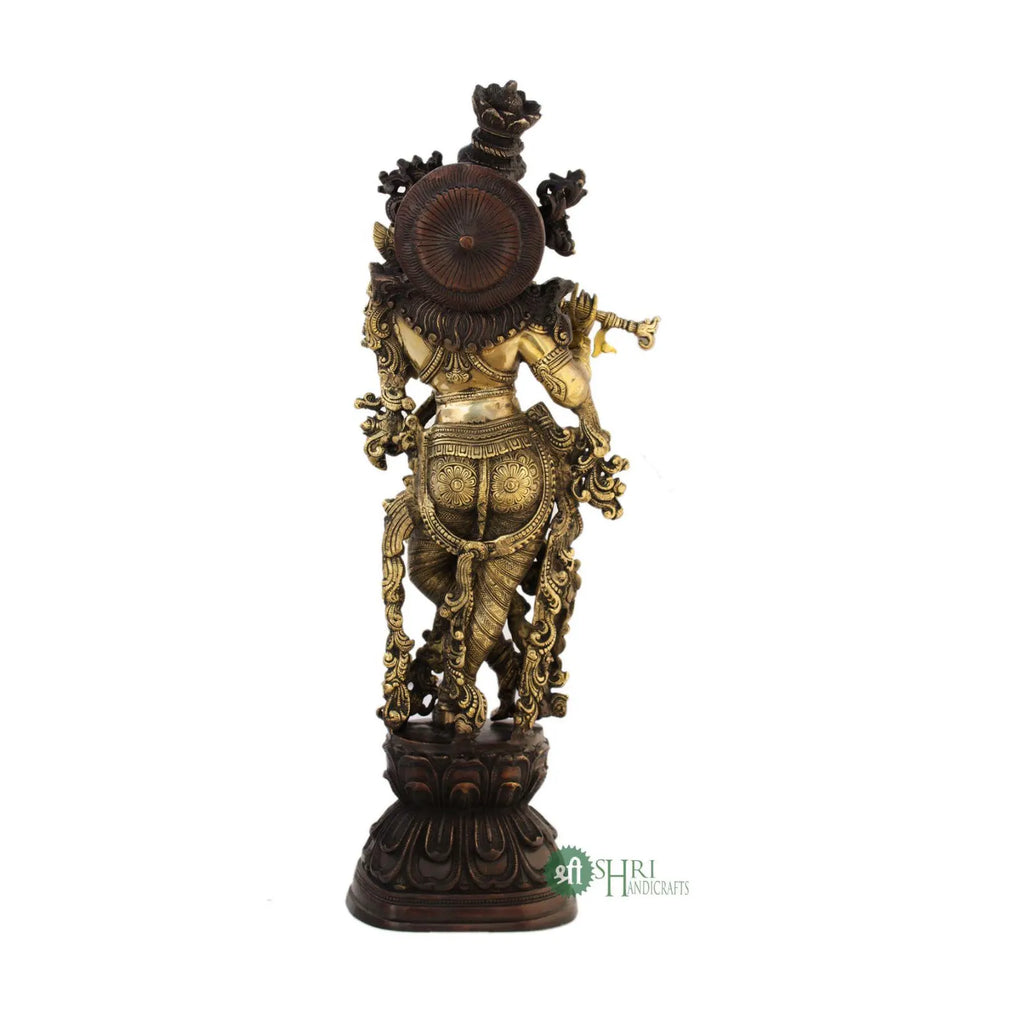 29 Inch Brass Lord Krishna Statue