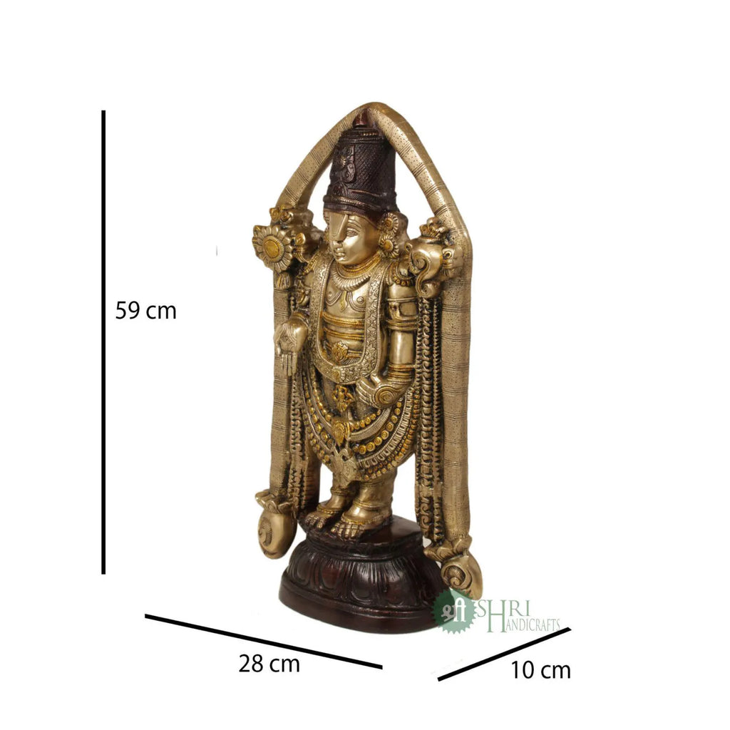 23 Inch Brass Tirupati Balaji Idol