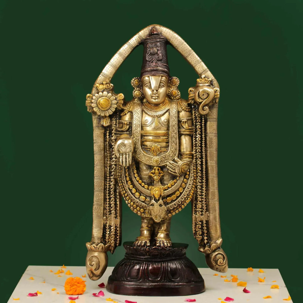23 Inch Brass Tirupati Balaji Idol