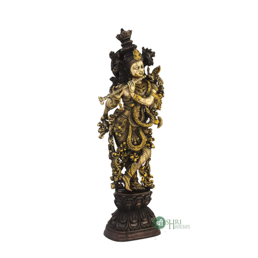 29 Inch Brass Lord Krishna Statue