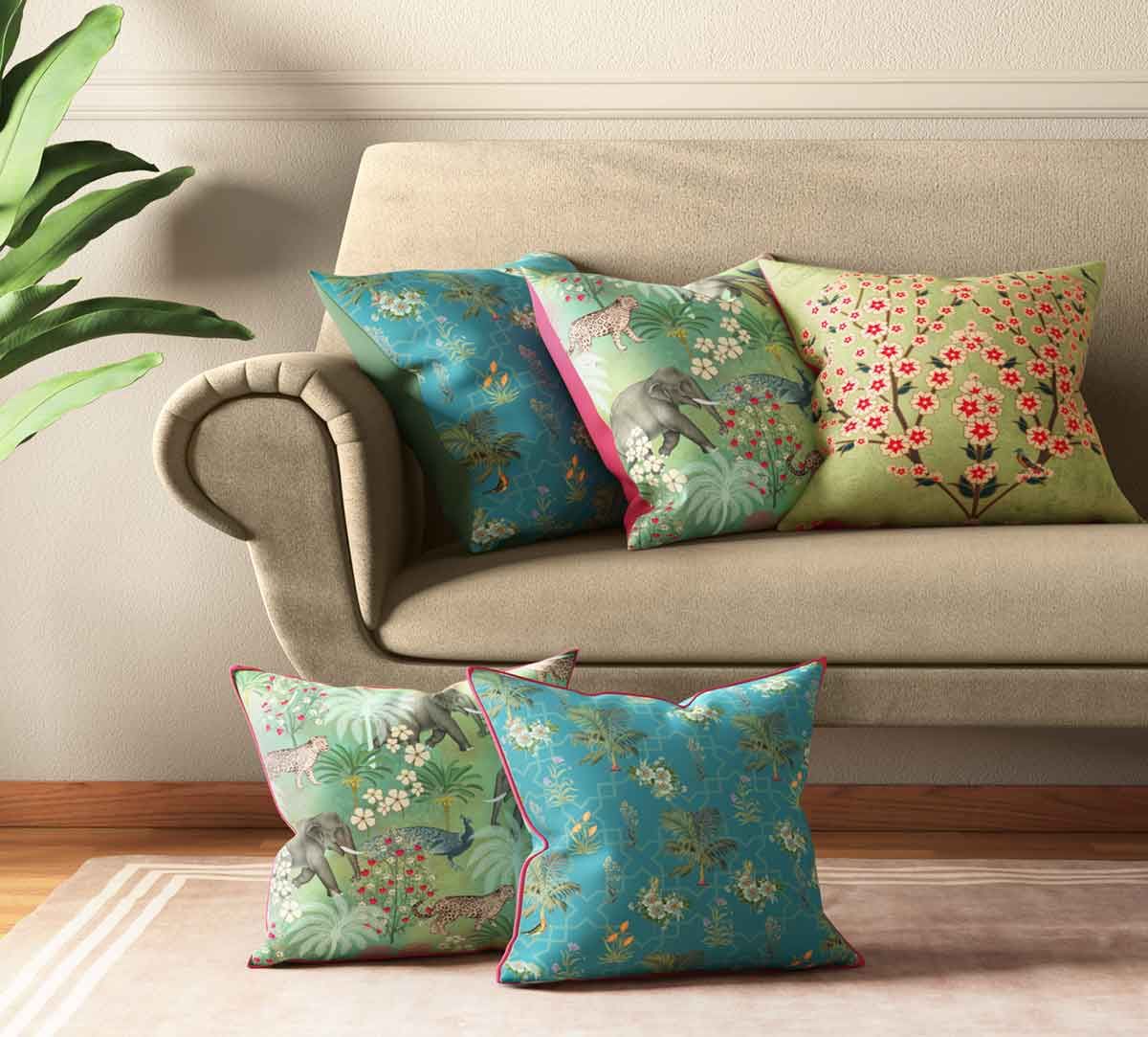 Bougainvillea Delights Cushion Cover Set of 5