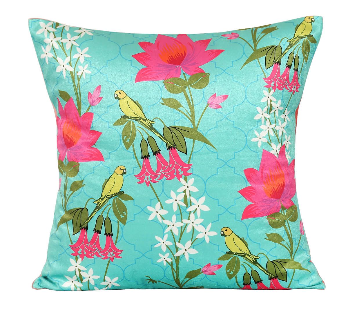 Blooms & Swans Blended Velvet Cushion Cover Set of 5