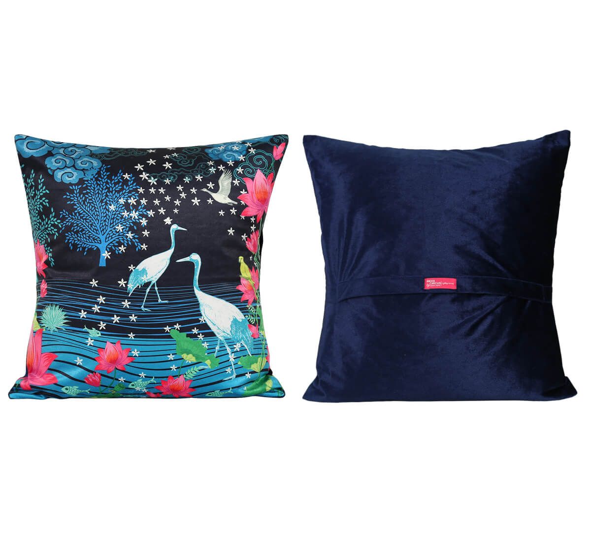 Blooms & Swans Blended Velvet Cushion Cover Set of 5