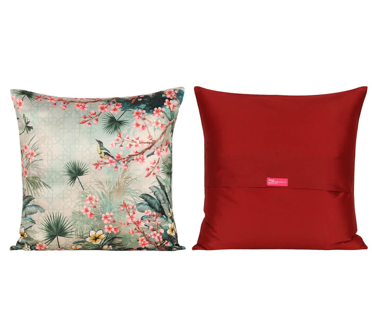 Inflorescence Frolic Satin Blend Cushion Cover Set of 5