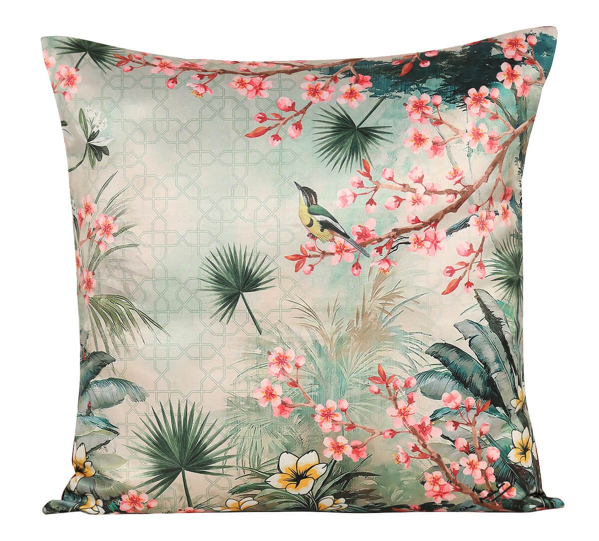 Inflorescence Frolic Satin Blend Cushion Cover Set of 5