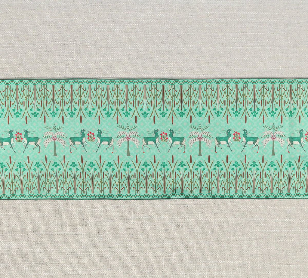 Mirroring Deer Garden Table Runner