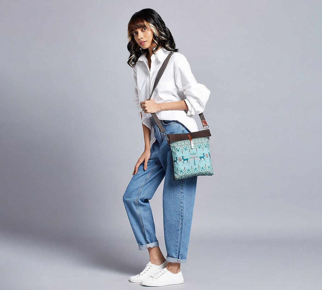 Mirroring Deer Garden Sling Bag