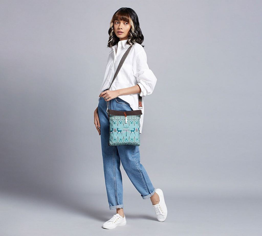 Mirroring Deer Garden Sling Bag