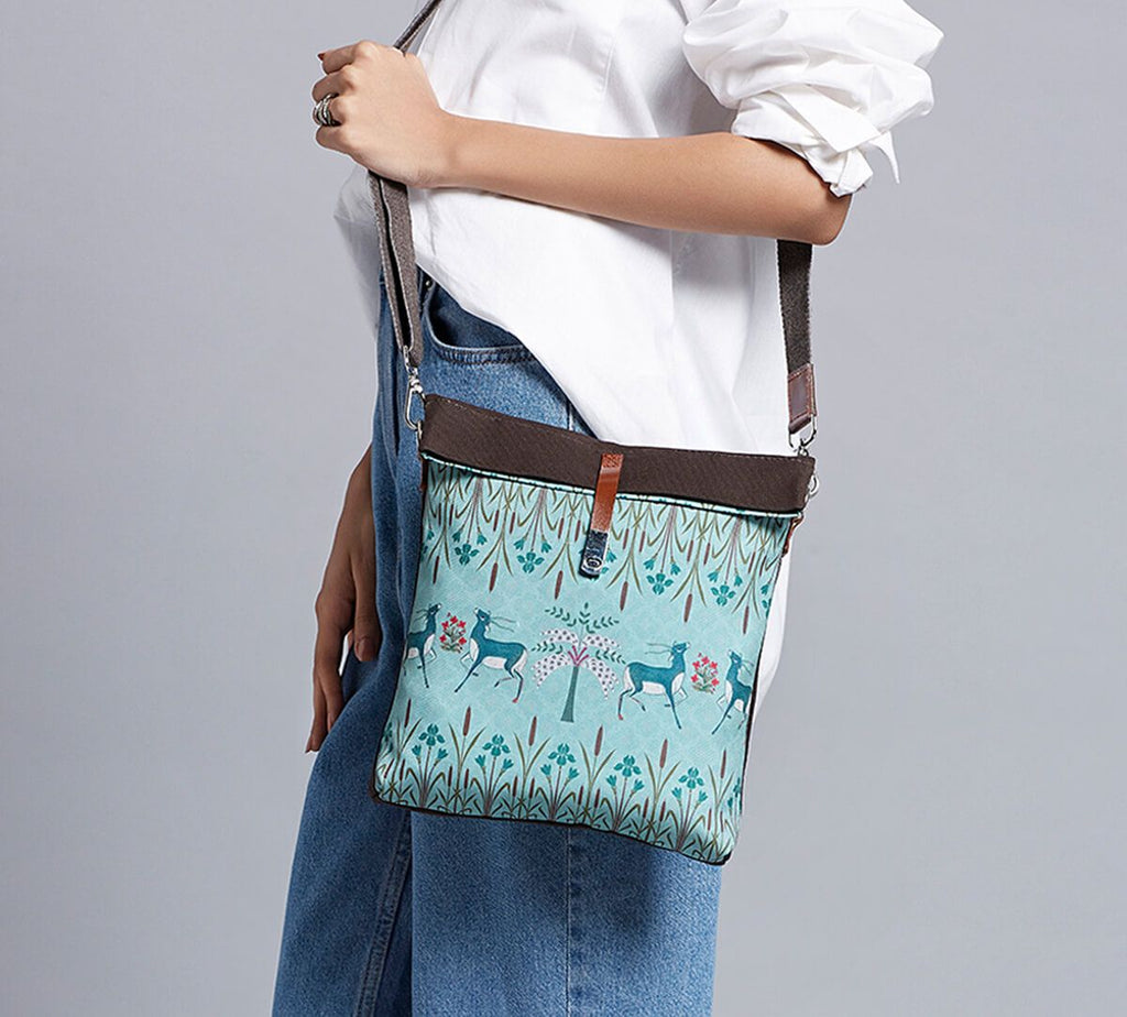 Mirroring Deer Garden Sling Bag