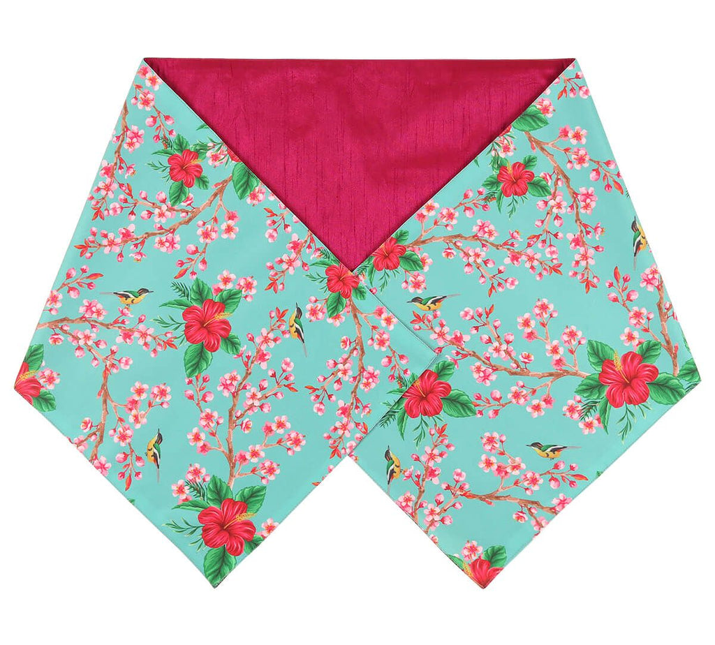 Perching Floral Paradise Table Runner