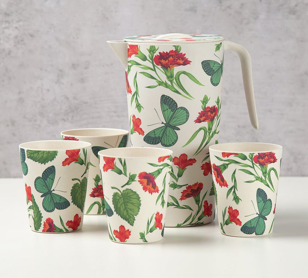 Fluttering Extravagance Bamboo Jug Set