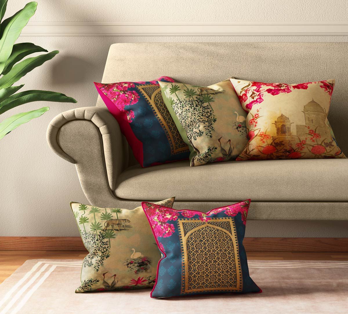 Royal Court Cushion Cover Set of 5