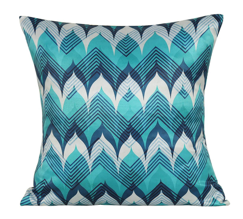 Indigo Mayhem Satin Blend Cushion Cover Set of 5