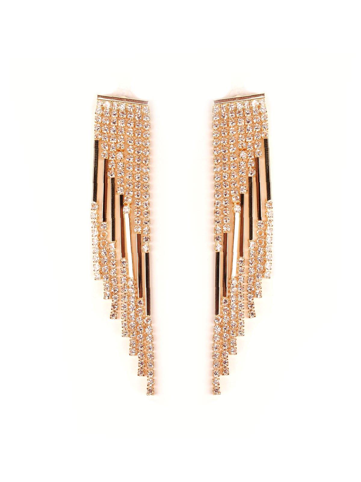 Women's Jazzy Gold Crystal Drop Earring
