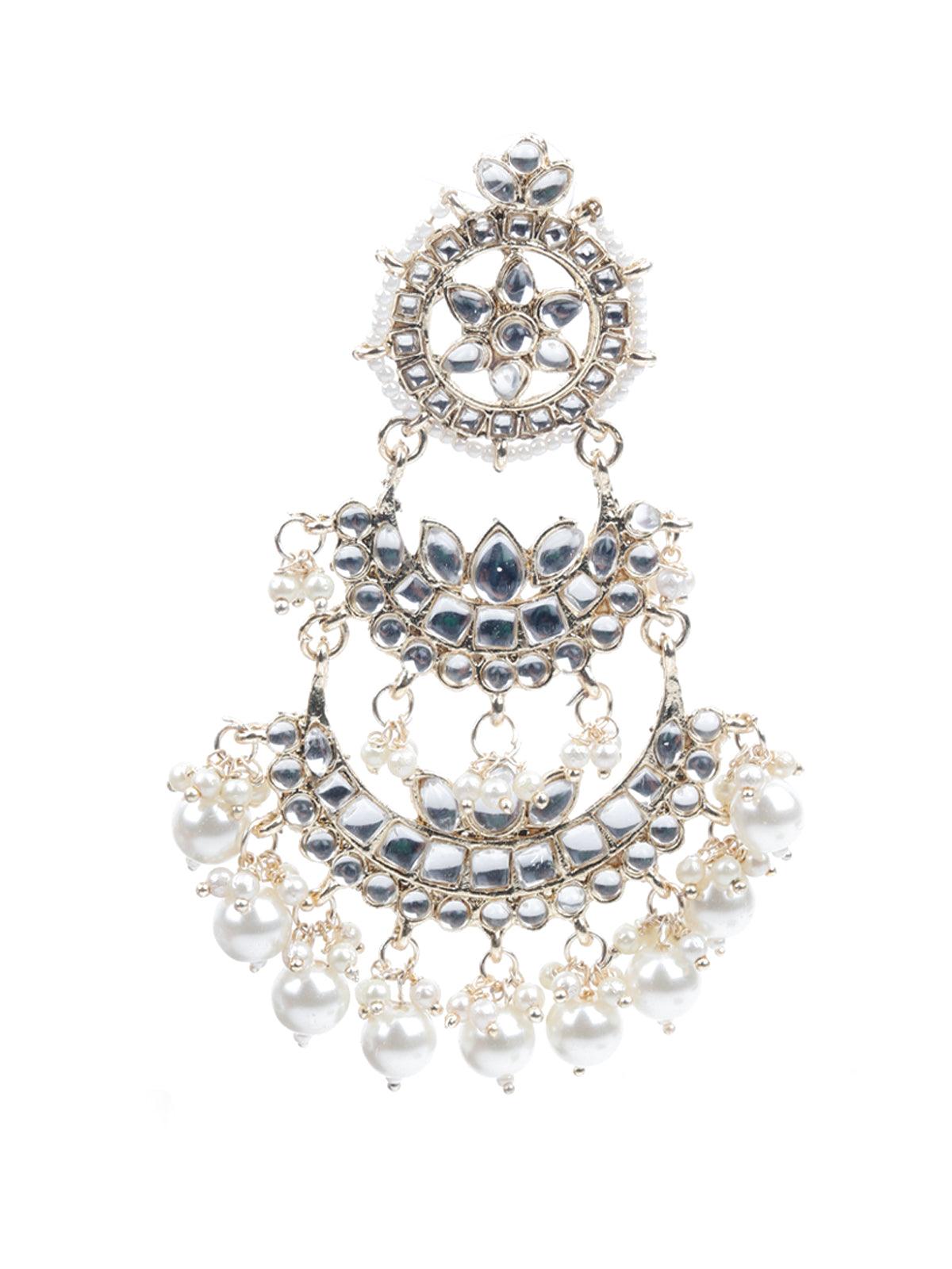 Women's Kundan Studded Chandbali Earring