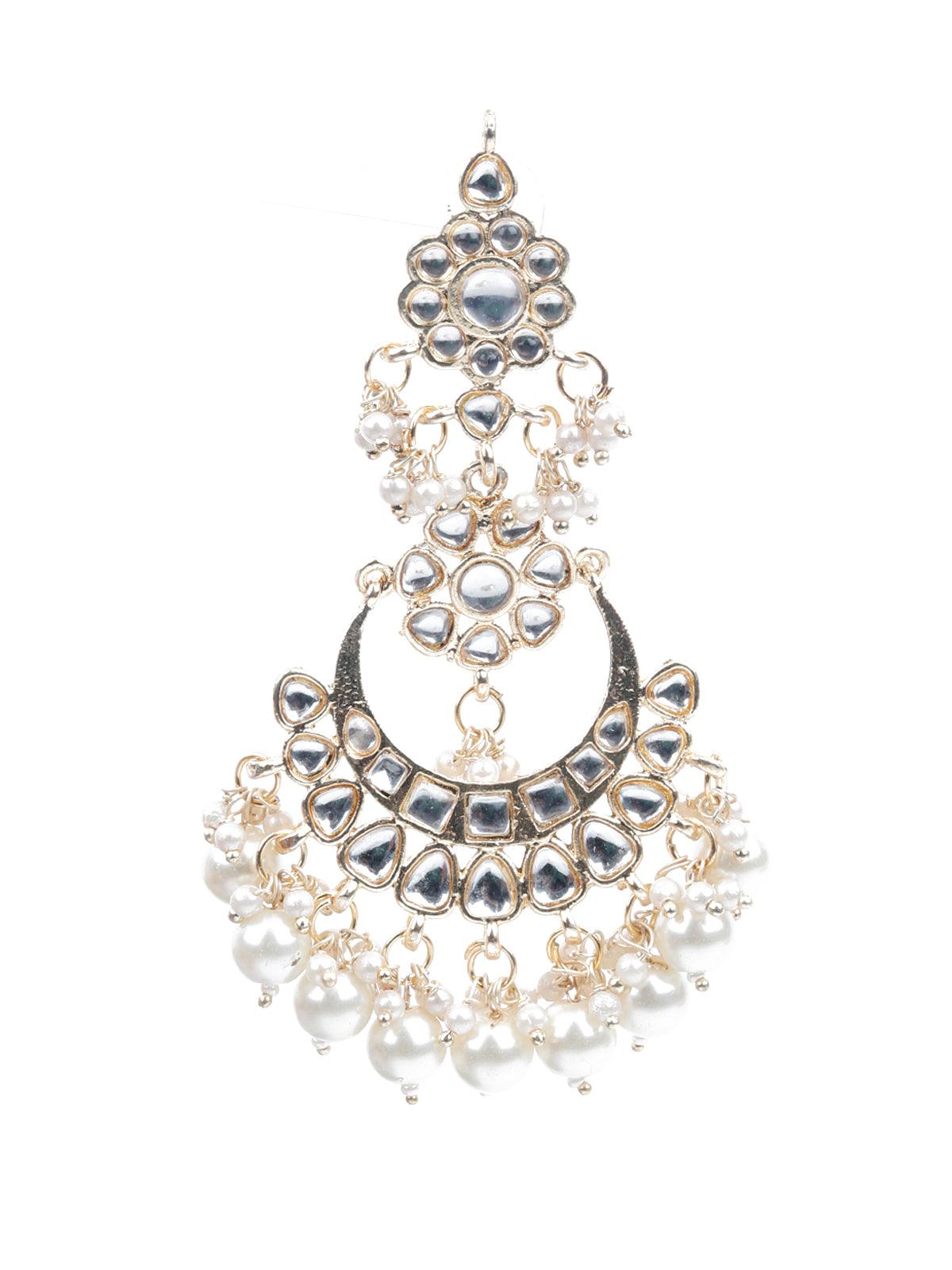 Women's Kundan Studded Chandbali Earring