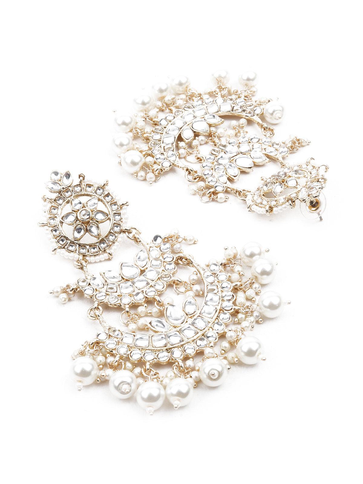 Women's Kundan Studded Chandbali Earring