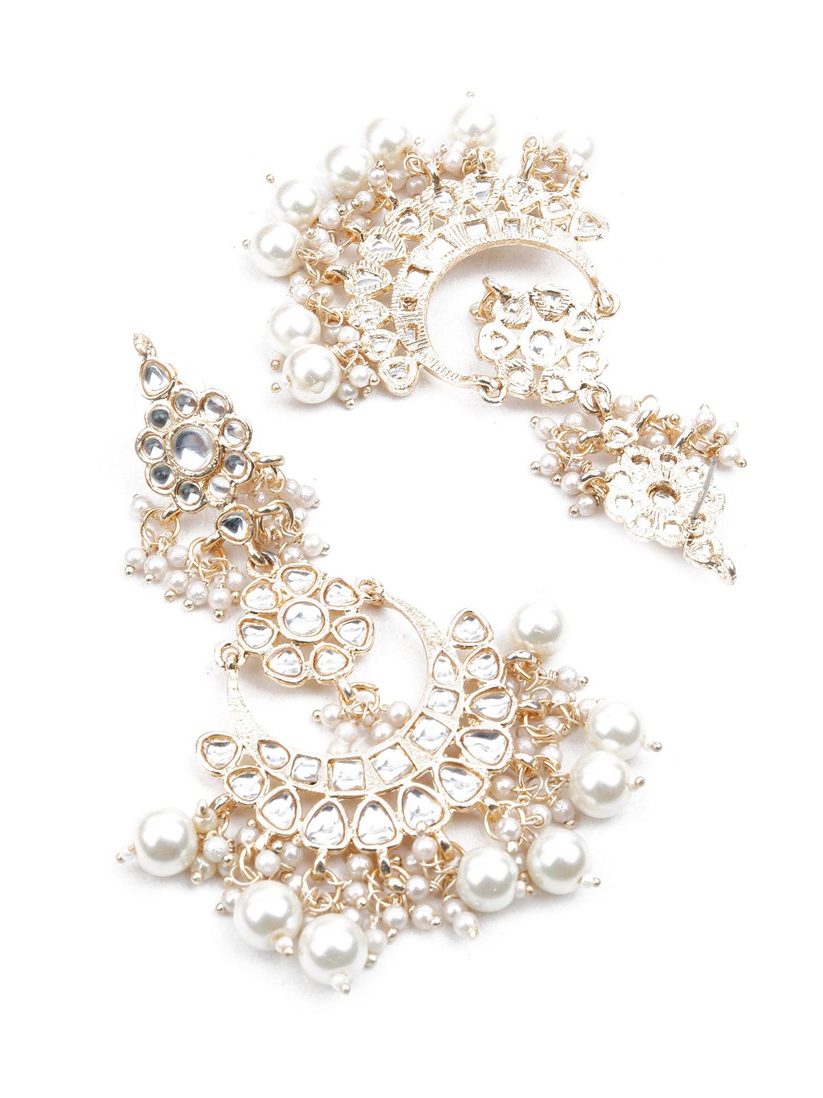 Women's Kundan Studded Chandbali Earring