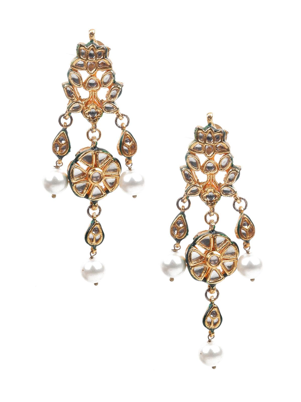 Women's Kundan Studded Dangle Earring