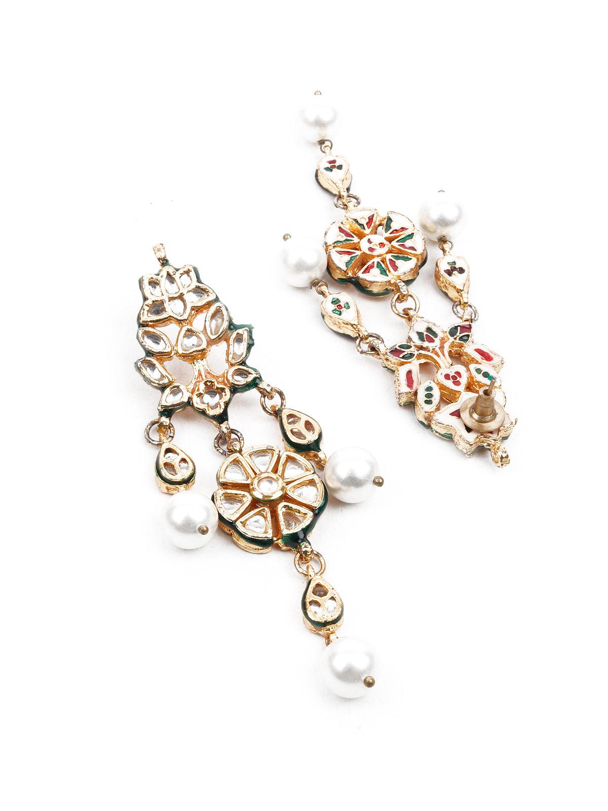 Women's Kundan Studded Dangle Earring