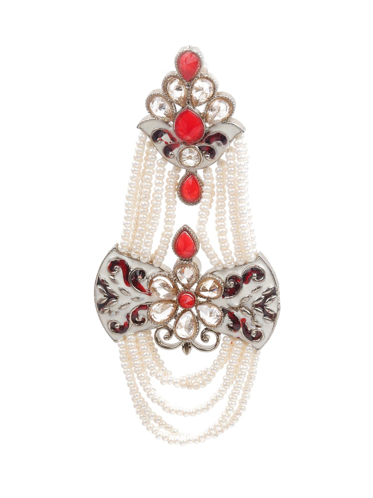 Women's Kundan Studded Meenakari Dangle Earring