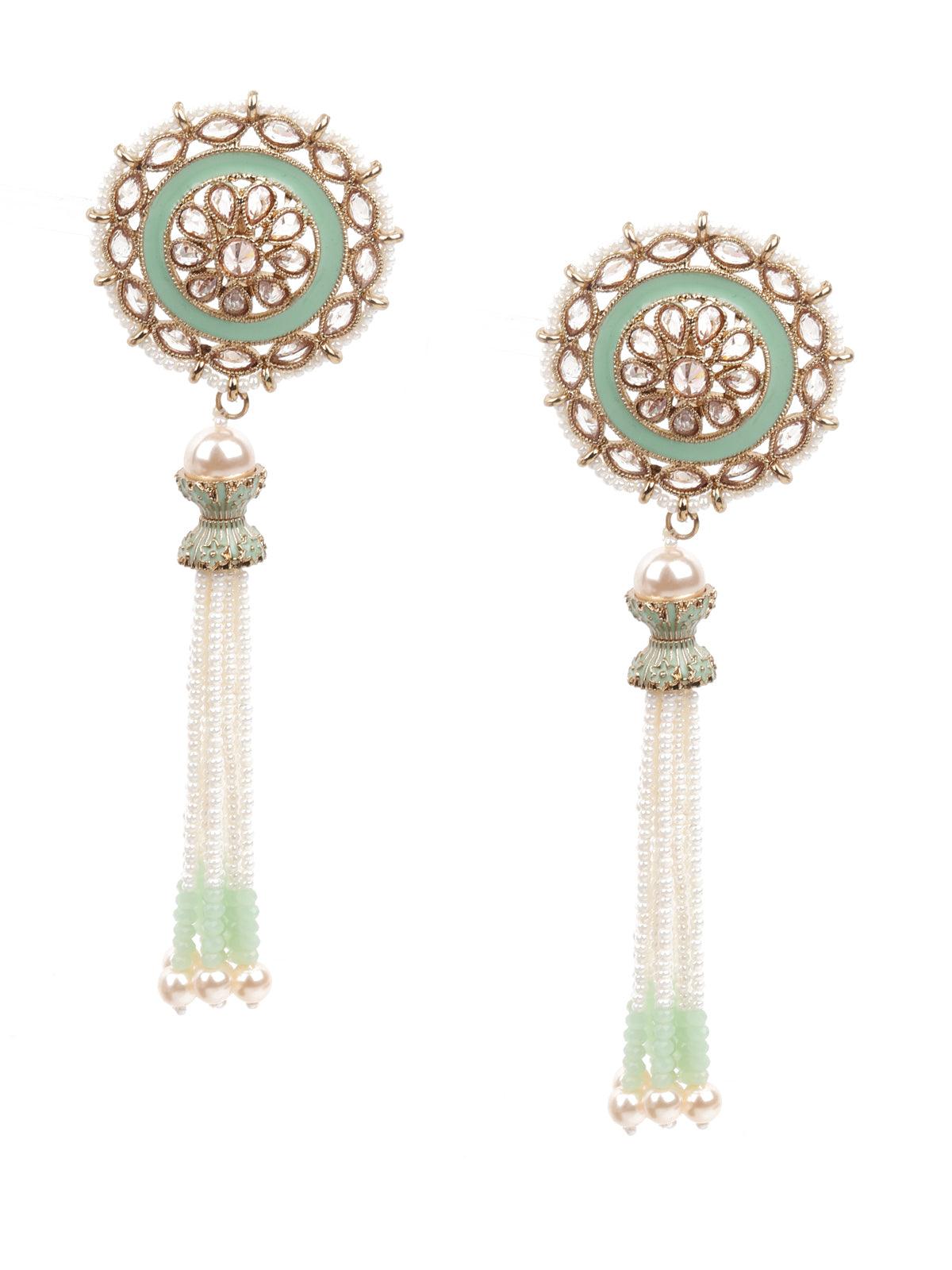 Women's Kundan Studded Meenakeri Earring