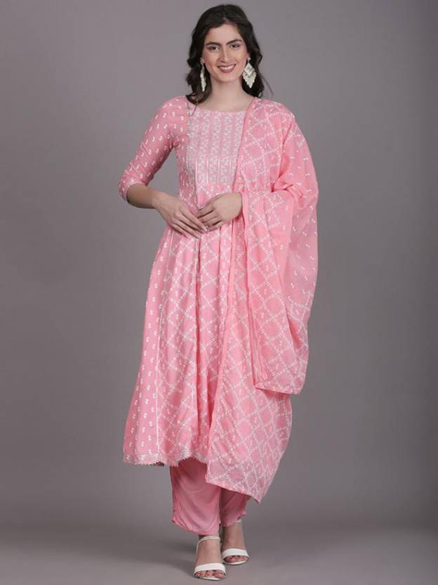 Women's Kurta, Pant And Dupatta Set Cotton Rayon - Taantav