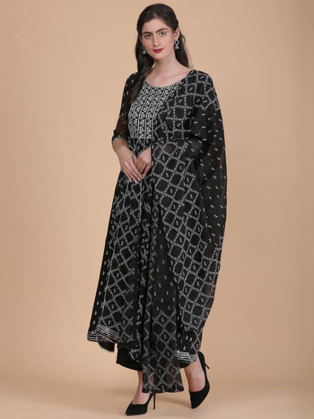 Women's Kurta, Pant And Dupatta Set Cotton Rayon