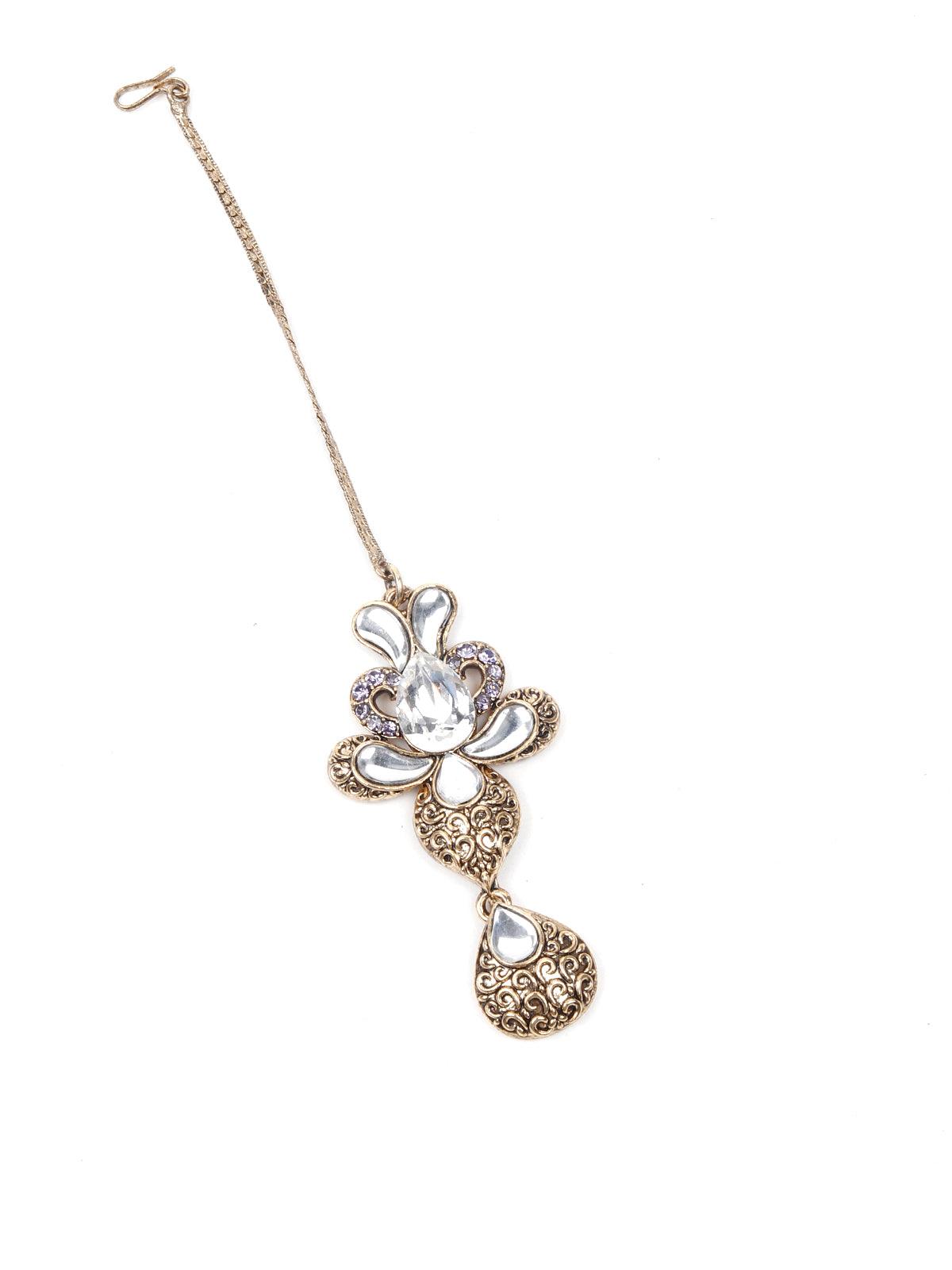 Women's Light Blue Stones And Kundan Se