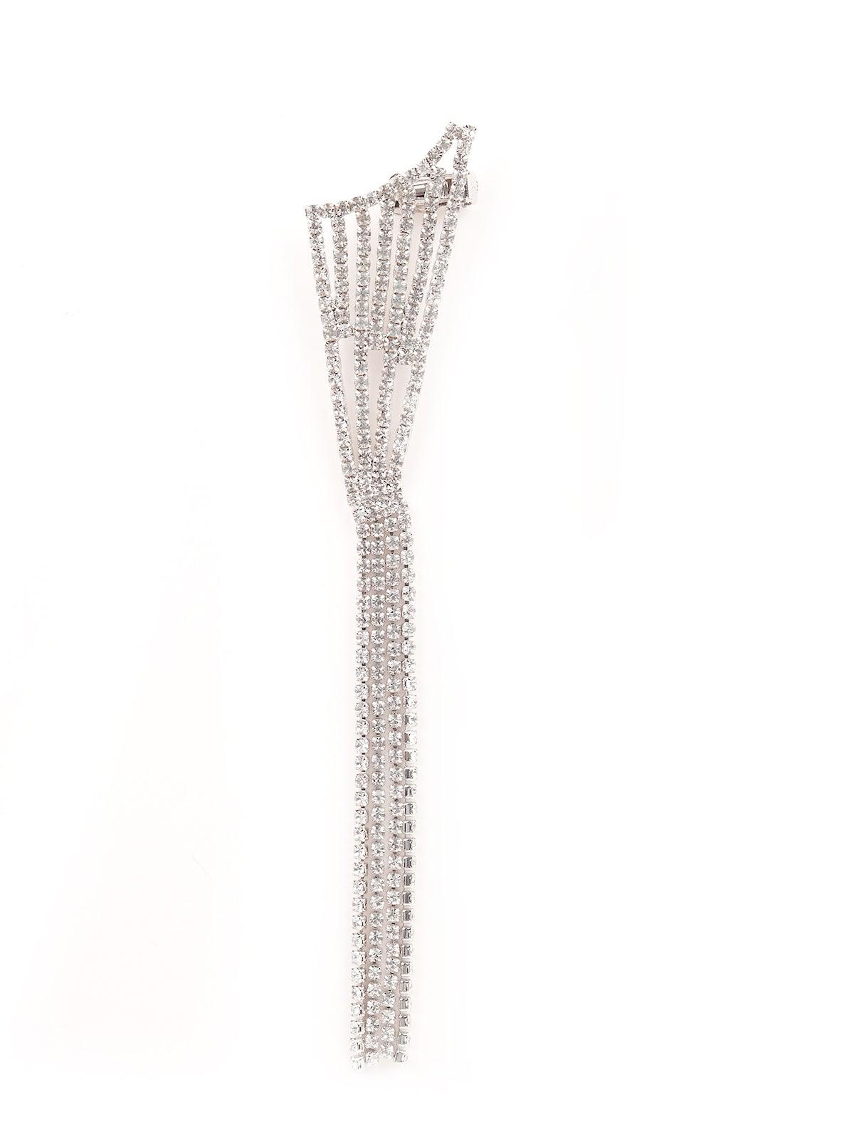 Women's Long Crystal Drop Embellished Earring