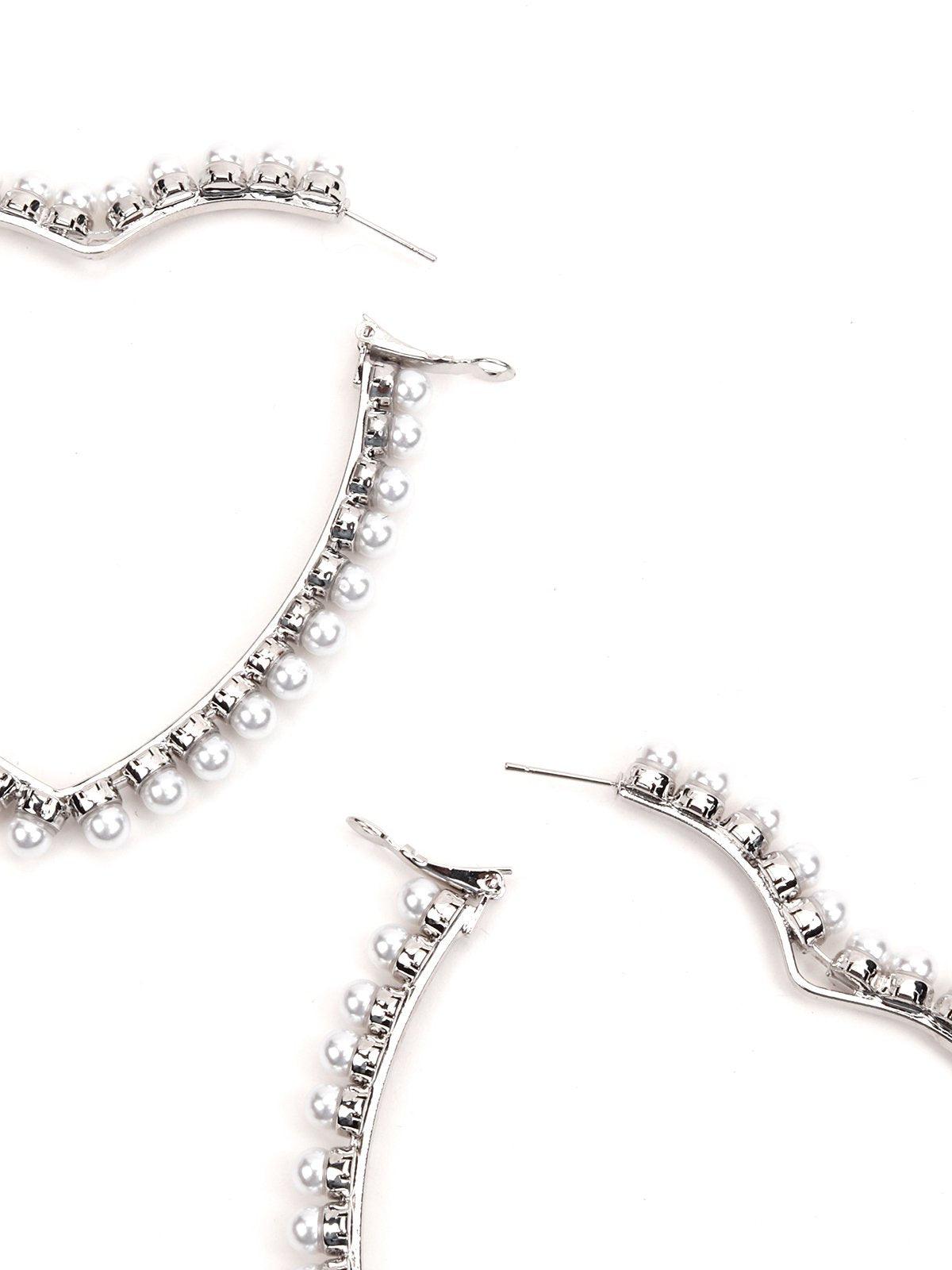 Women's Lovely Heart Shaped Rhinestone Earrin