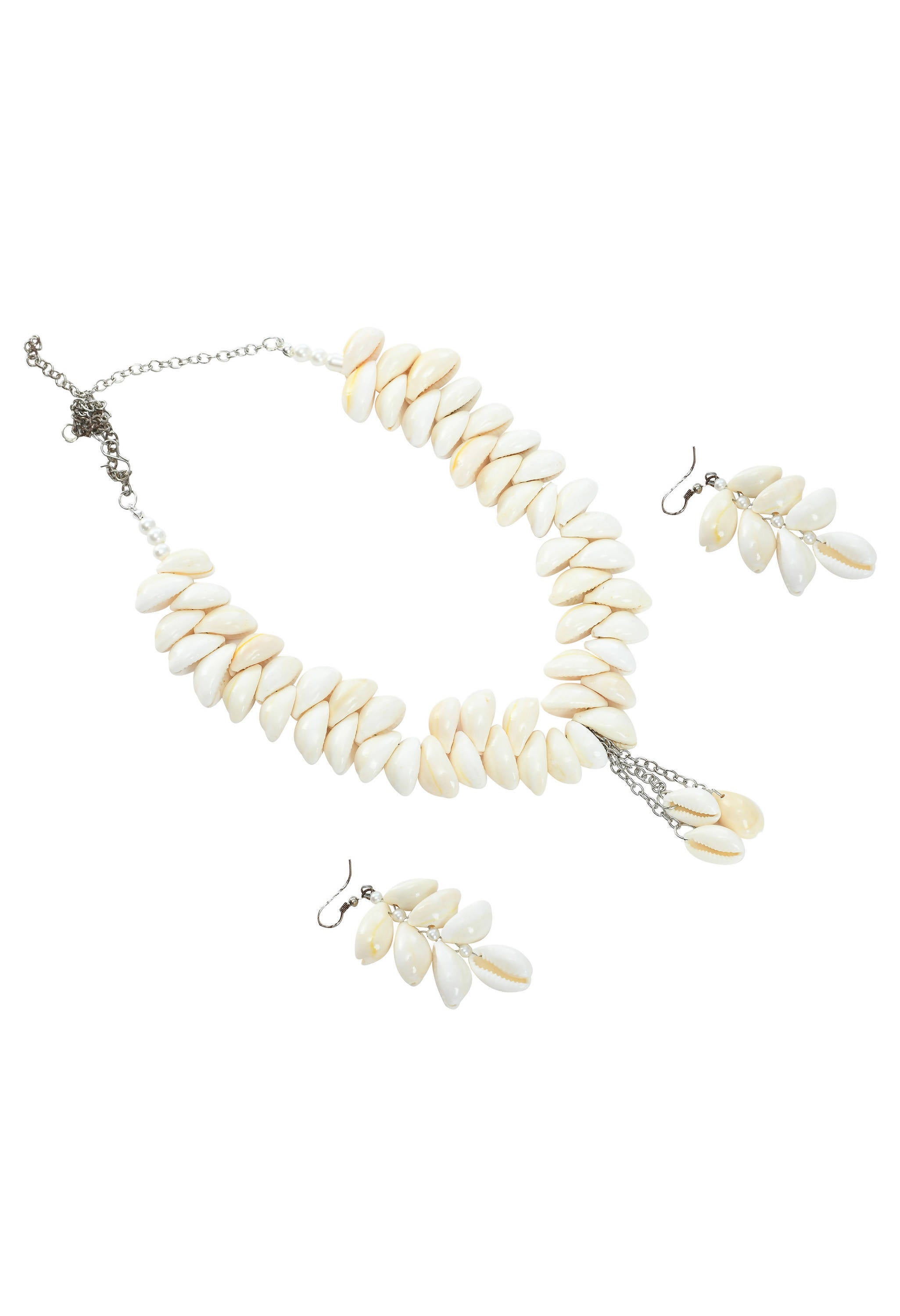 Trendia Traditional Cream Colour Seap design Necklace with