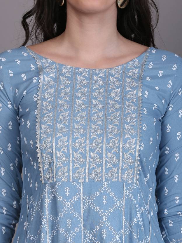 Women's Kurta, Pant And Dupatta Set Cotton Rayon
