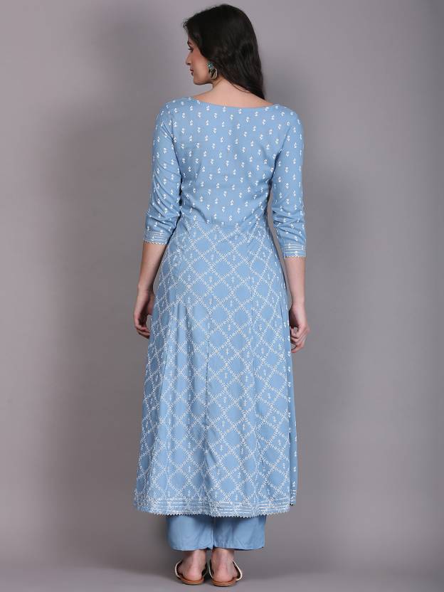 Women's Kurta, Pant And Dupatta Set Cotton Rayon
