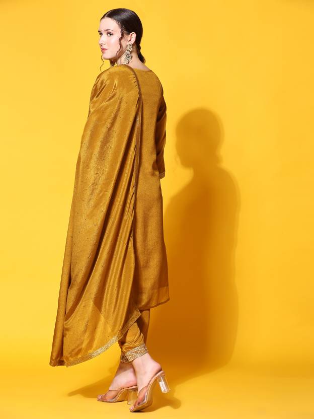 Women's Ethnic Motifs Yoke Design Kurta With Trousers & Dupatta - Noz2Toz USA