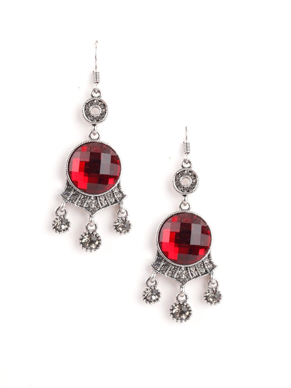 Women's Marabel Ruby Red Crystal Earring