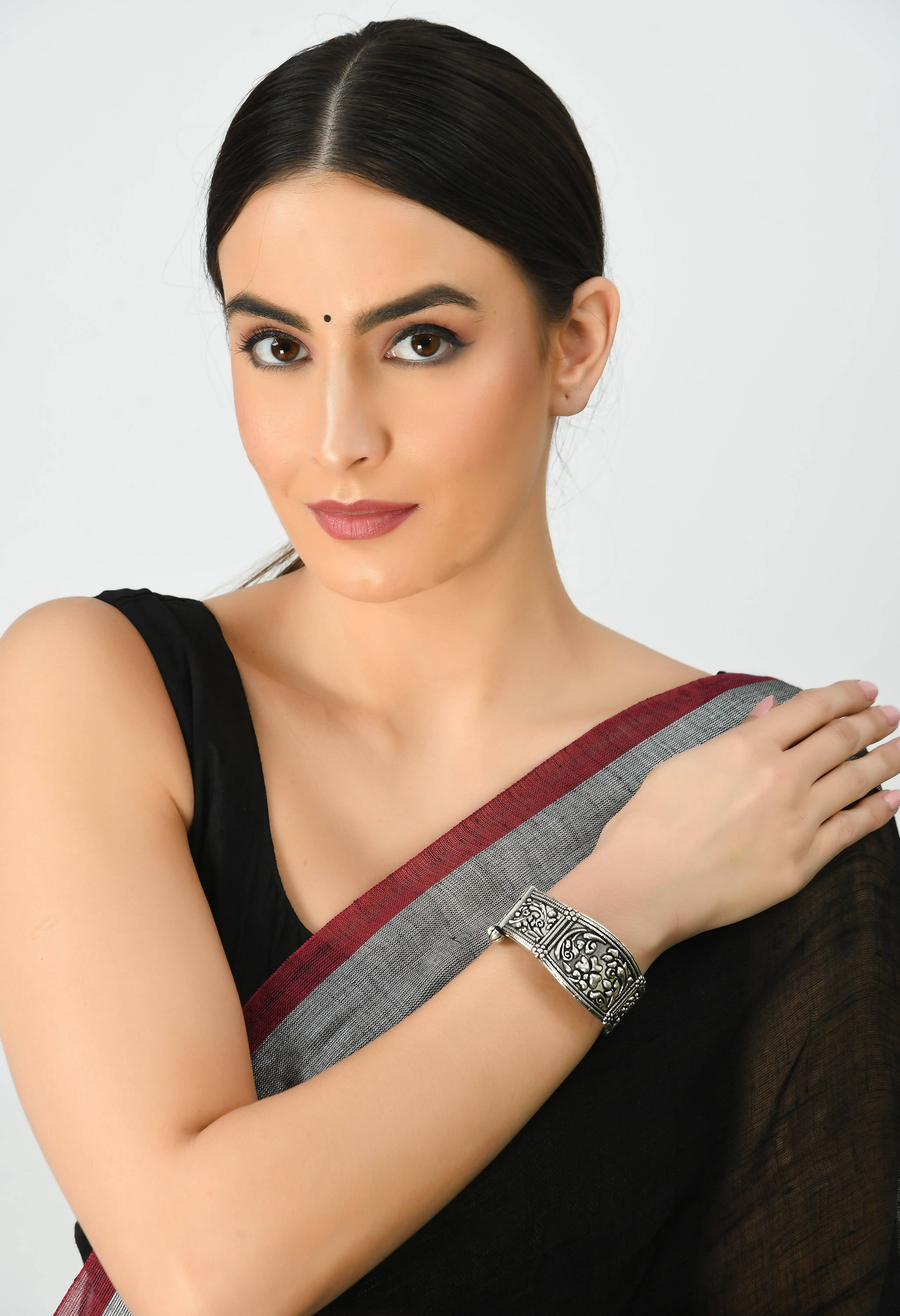 Johar Kamal German Silver Kada Design Bracelet