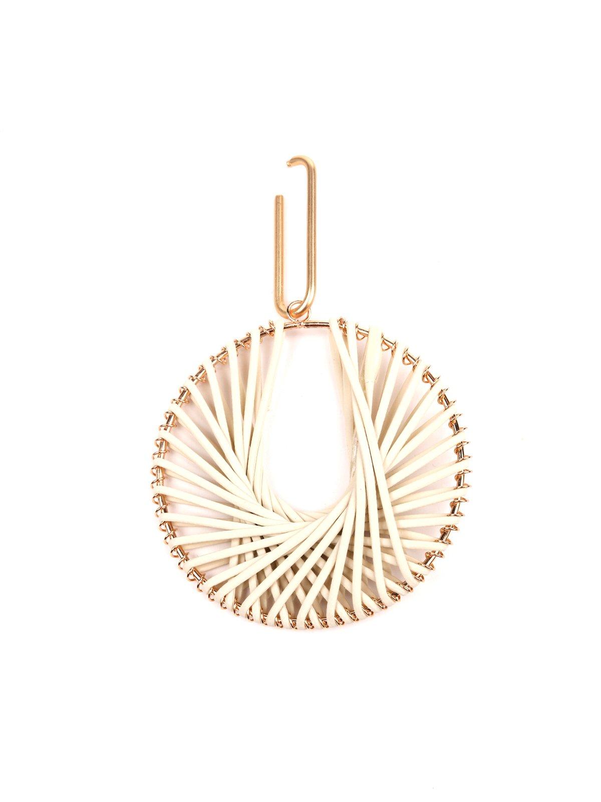 Women's Modern Art Inspired Hoop Earrings-Whit