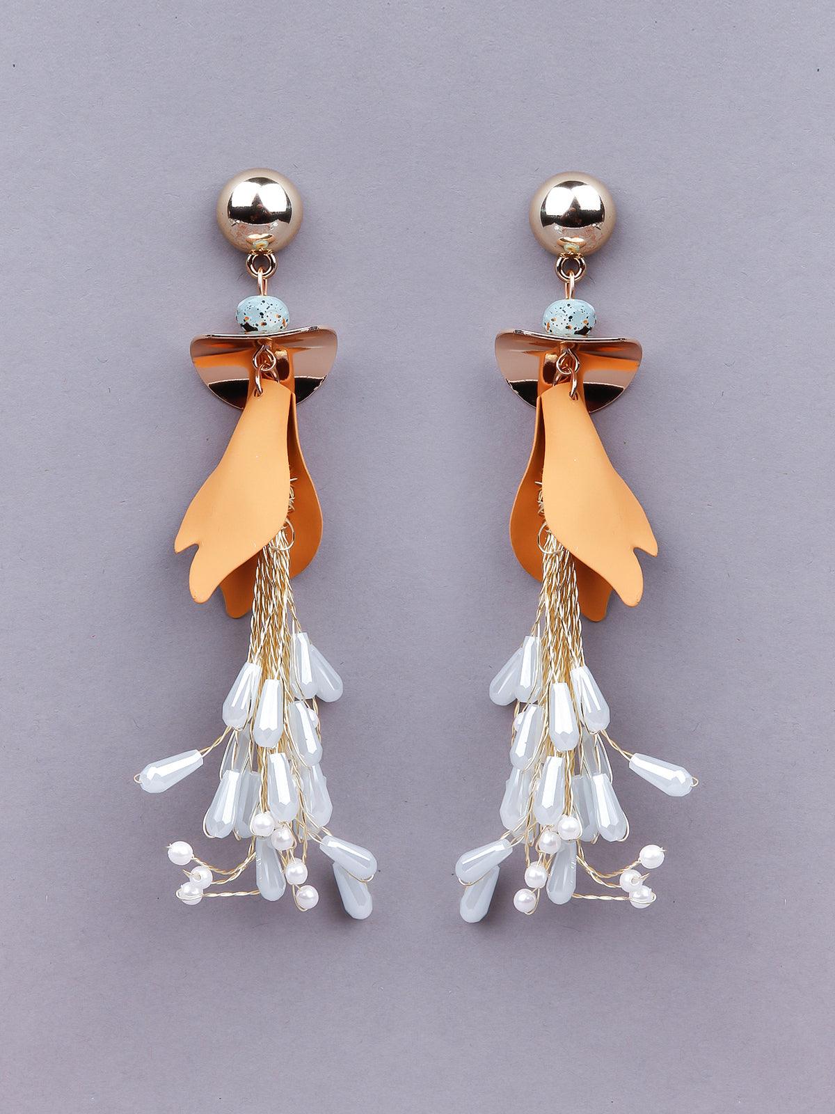 Women's Mordern Art Inspo Drop Earrings-Orang